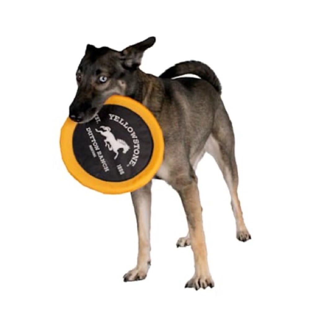YELLOWSTONE Fabric Dog Frisbee New! Tough fabric and rubber